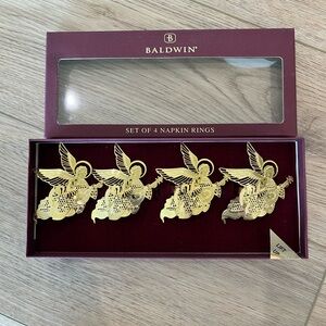 Baldwin Brass Set of 4 Napkin Rings